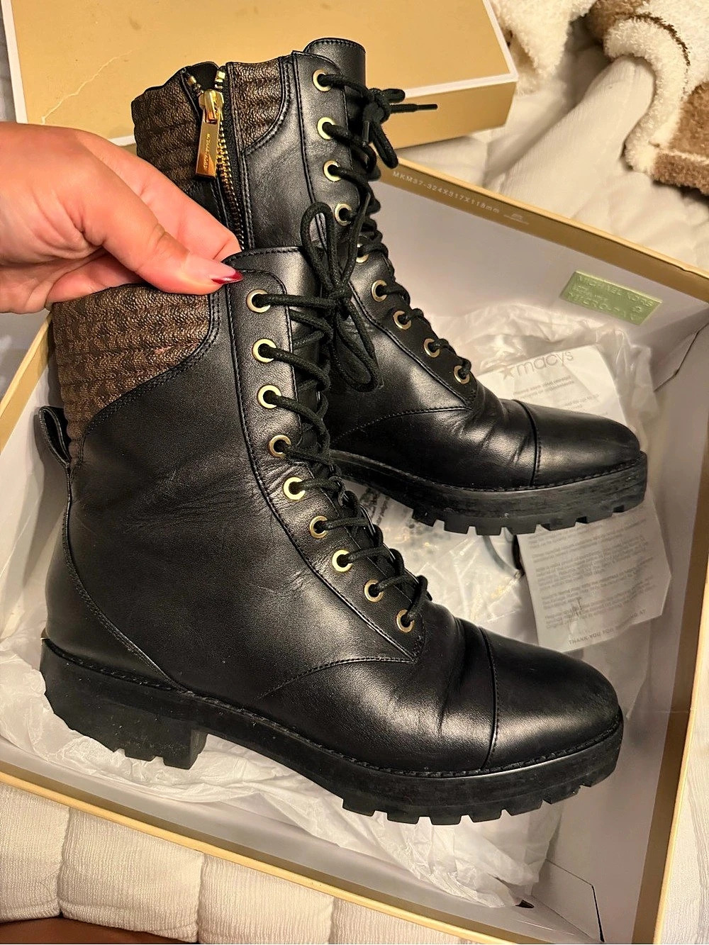 Michael Kors Bastian Ankle Boot Boots Black & Brown US 9M